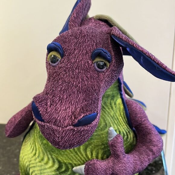 Purple Dragon large Plush Stuffed animal Toy ,Manhattan Toys. Size 13” - Picture 3 of 10